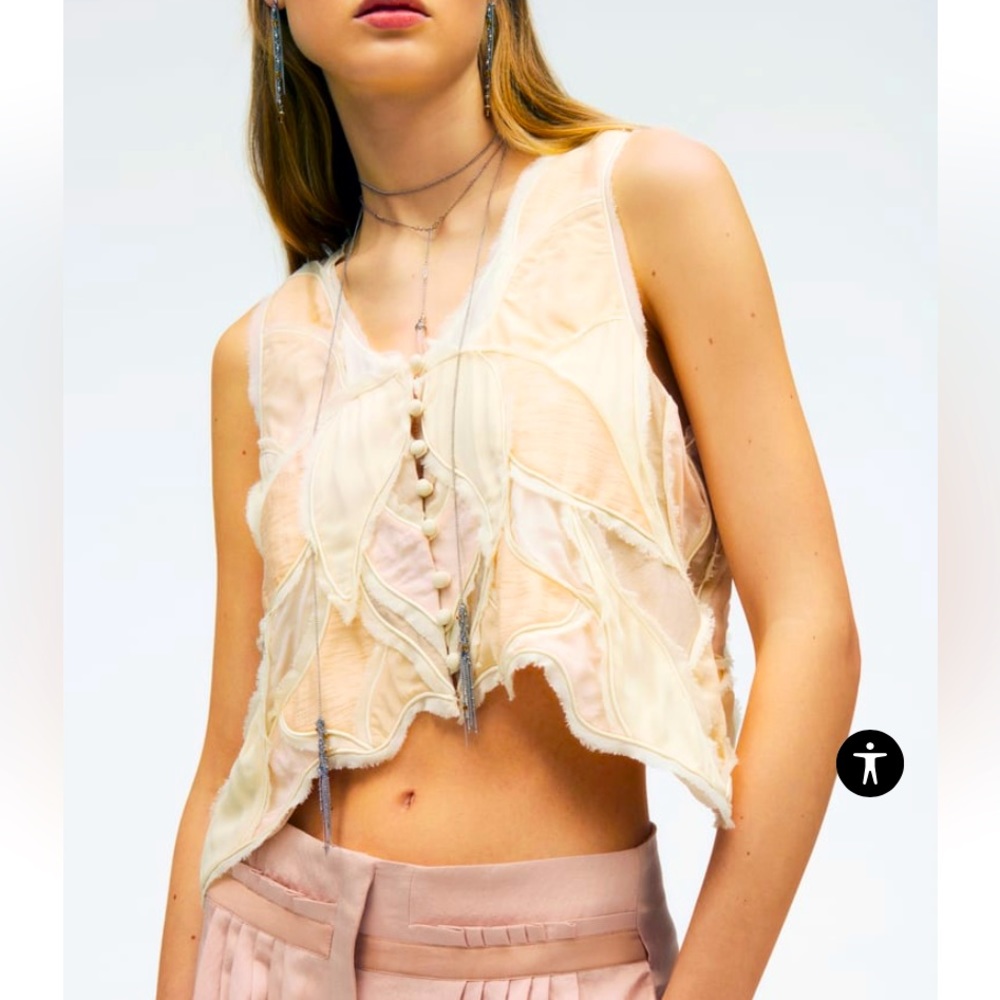 Zara Cream Sleeveless Top
